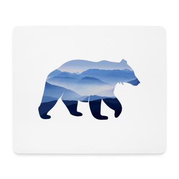 ours - Tapis de souris (format paysage) - blanc - Devant