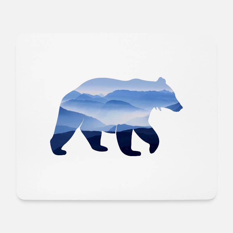 Bär - Mousepad (Querformat) - Weiß