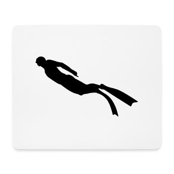 Diver freediving 2 - Mouse Pad (horizontal) - white - Front