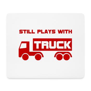 Mécanicien: joue encore avec le camion. - Tapis de souris (format paysage) - blanc - Devant