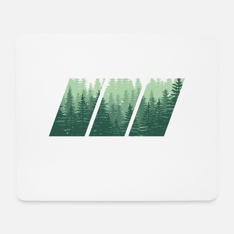 WOOD Wald Geschenk - Mousepad (Querformat) - Weiß