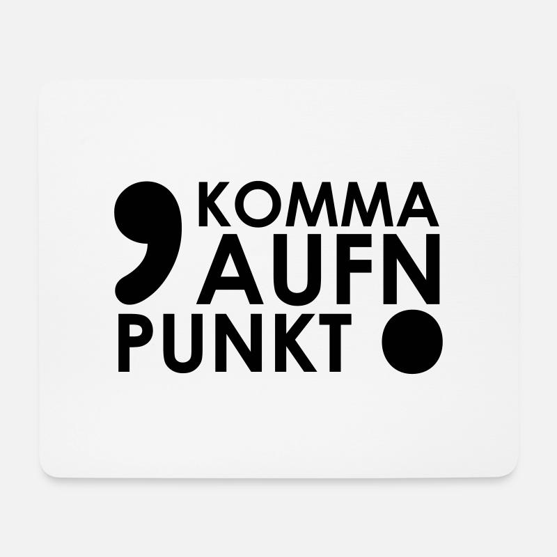 Komma aufn Punkt - Mousepad (Querformat) - Weiß