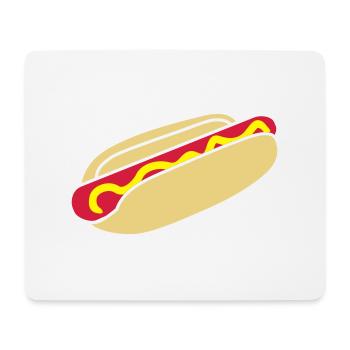 fastfood_hotdog_design_3c - Mousepad (Querformat) - Weiß - Vorne
