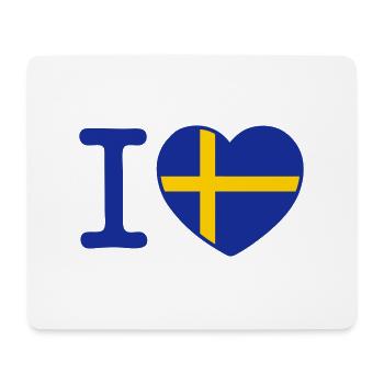 I love Schweden - Mousepad (Querformat) - Weiß - Vorne