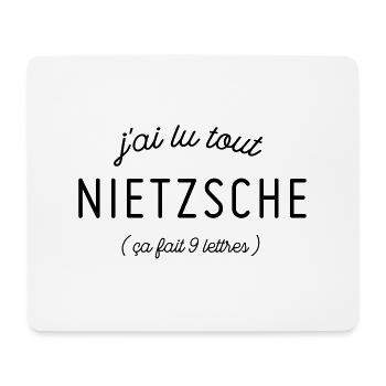 Nietzsche - Tapis de souris (format paysage) - blanc - Devant