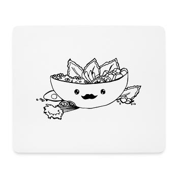Buddha BOWL_Schüssel, lecker - Mousepad (Querformat) - Weiß - Vorne