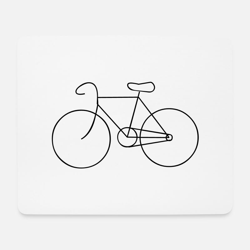 bike cycle cycling logo sport bicycle - Mousepad (Querformat) - Weiß