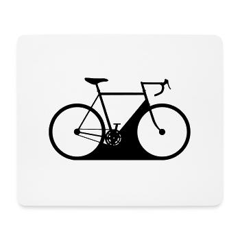 Vélo de route rétro - Tapis de souris (format paysage) - blanc - Devant
