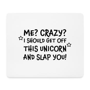Unicorn Licorne drôle dire - Tapis de souris (format paysage) - blanc - Devant
