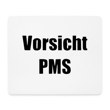 Vorsicht PMS Warnung Frau Periode - Mousepad (Querformat) - Weiß - Vorne
