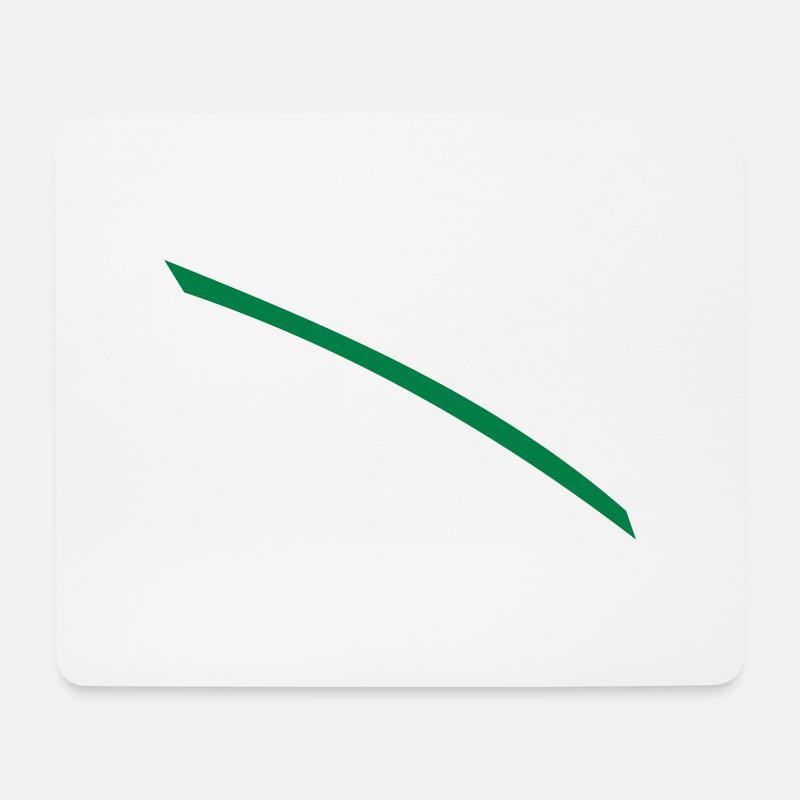 Strich Grün - Mousepad (Querformat) - Weiß