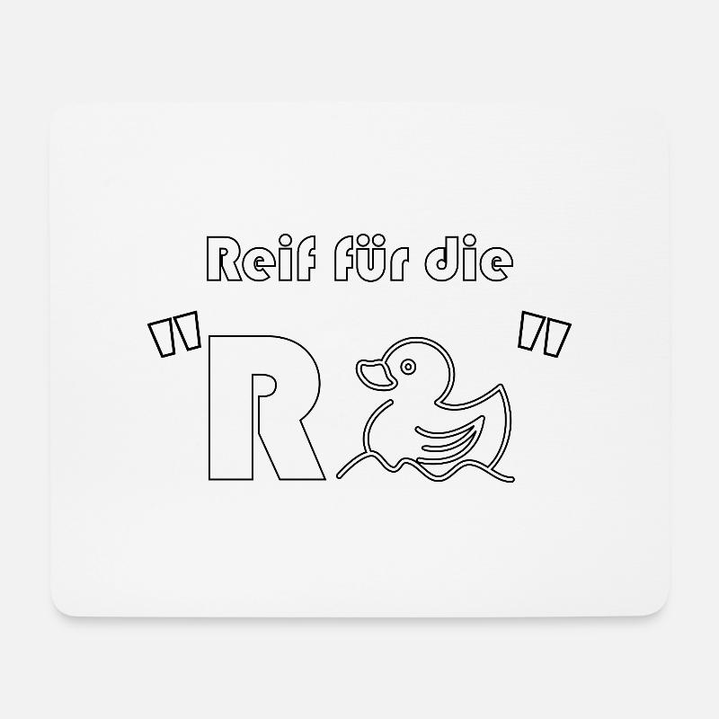 Reif fuer die Rente Ente Pension - Mousepad (Querformat) - Weiß