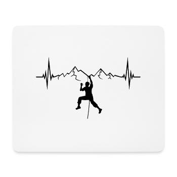 hold frequency heartbeat pulse rash mountain - Mouse Pad (horizontal) - white - Front