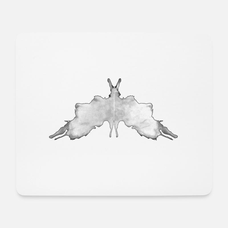 Rorschach Tafel 5/10 invertiert - Mousepad (Querformat) - Weiß