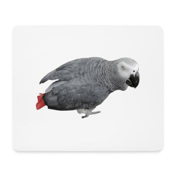 gray bird - Mouse Pad (horizontal) - white - Front