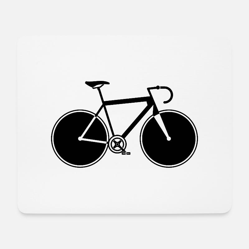 Rennrad - Mousepad (Querformat) - Weiß