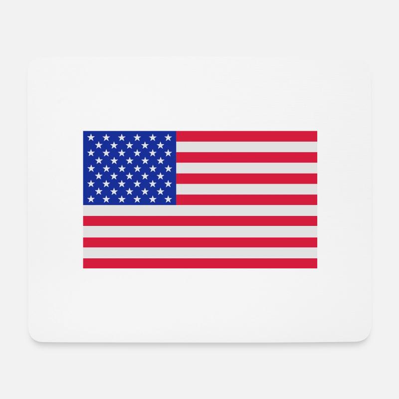 drapeau_etats_unis - Mouse Pad (horizontal) - white