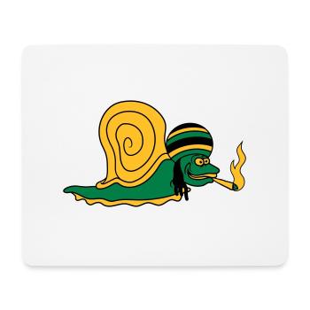 kiffer kiffen drogues conjointes fumer jamaica raggae - Tapis de souris (format paysage) - blanc - Devant