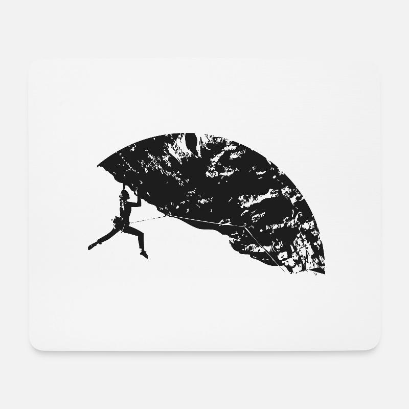 Kletterfrau - Kletterer - Mousepad (Querformat) - Weiß