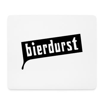 BIERDURST! - Mousepad (Querformat) - Weiß - Vorne