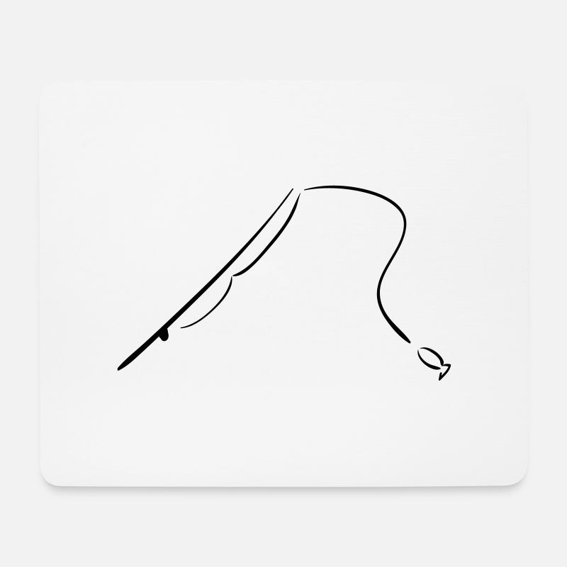 fischen - Mousepad (Querformat) - Weiß