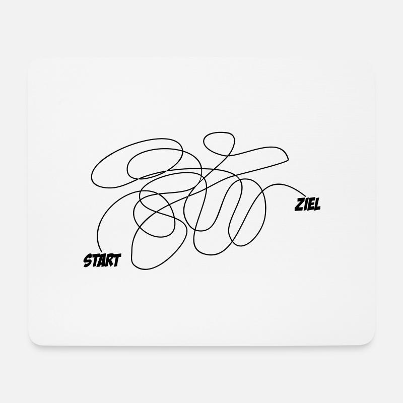 Start Ziel Lebensweg 1c - Mousepad (Querformat) - Weiß