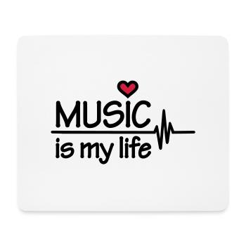 Music is my life - Tapis de souris (format paysage) - blanc - Devant