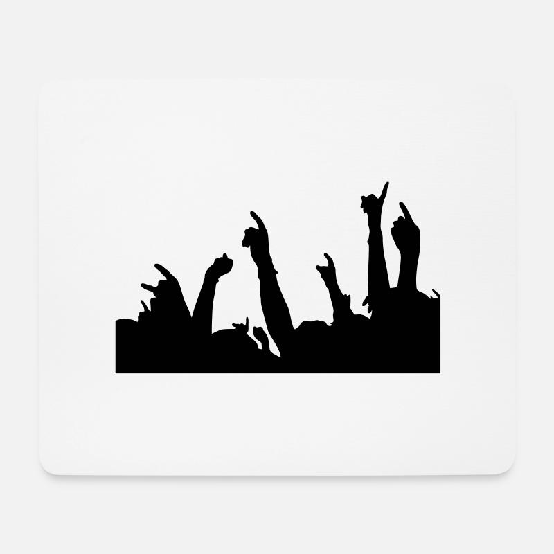 metal fingers - Mousepad (Querformat) - Weiß