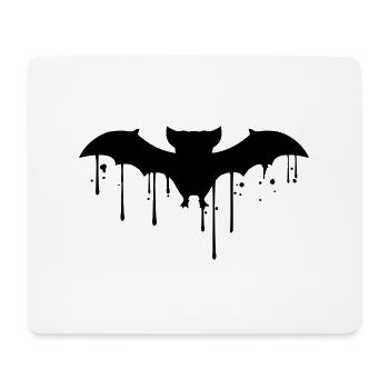 tropfen nass graffiti silouette flughund fledermau - Mousepad (Querformat) - Weiß - Vorne