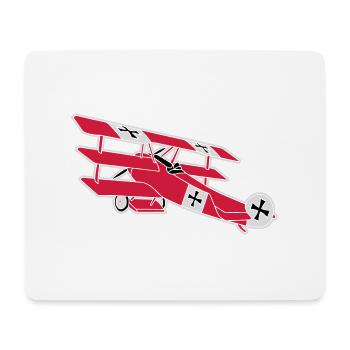 Fokker Airplane Flugzeug Roter Baron Red World War - Mousepad (Querformat) - Weiß - Vorne