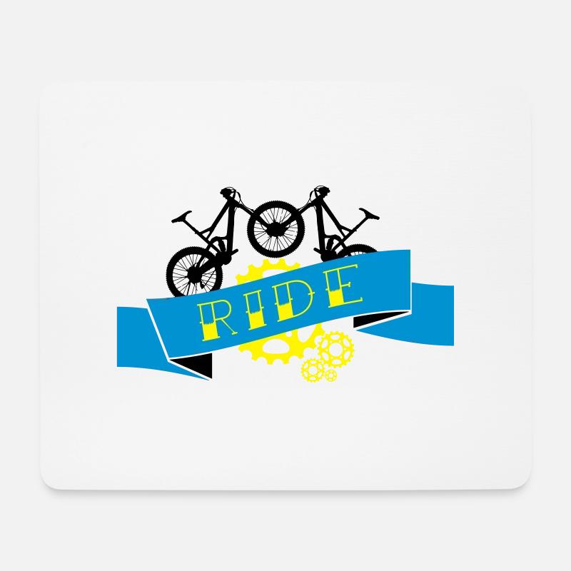Mountainbike - Downhill Ride Compilation - Mousepad (Querformat) - Weiß