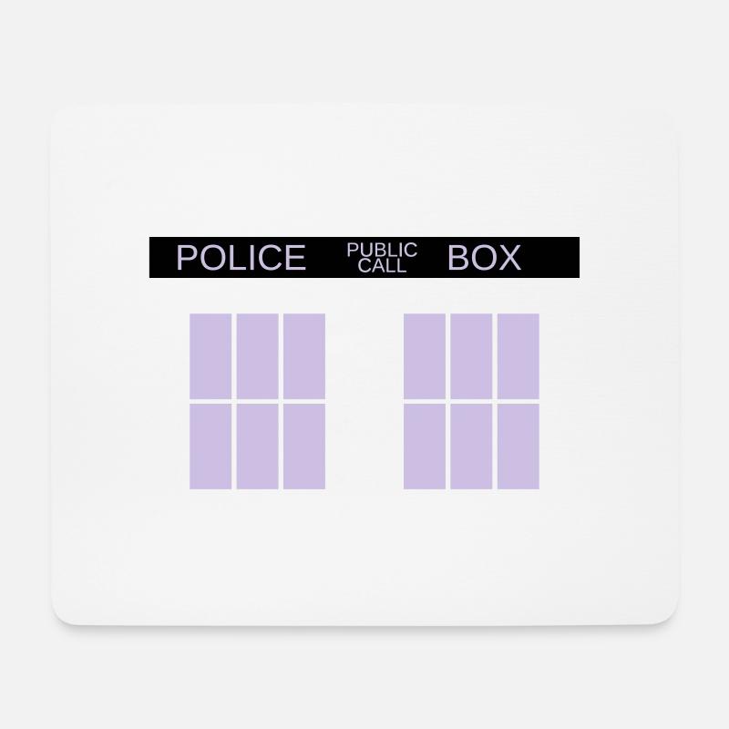 TARDIS - Tapis de souris (format paysage) - blanc