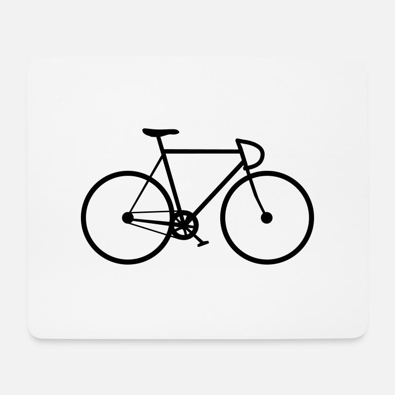 Fixie - Mousepad (Querformat) - Weiß
