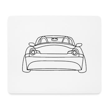 Cabrio roadster Heck Tribal - Mousepad (Querformat) - Weiß - Vorne