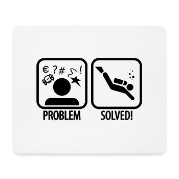 Diving: Problem - Solved! - Mousepad (Querformat) - Weiß - Vorne