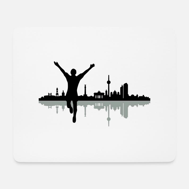 Berlin Jogger - Mousepad (Querformat) - Weiß