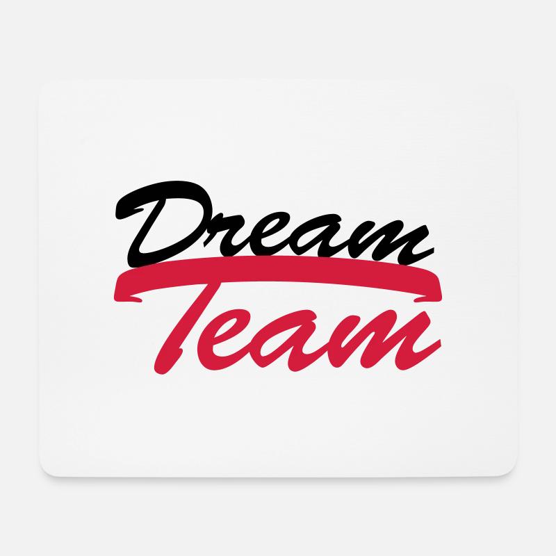 Text Logo Design Schriftzug Paar Dream Team - Mousepad (Querformat) - Weiß