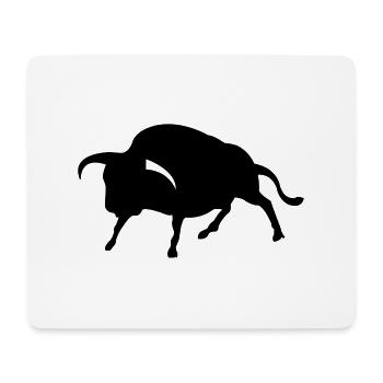 stier - Mousepad (Querformat) - Weiß - Vorne