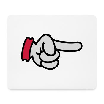 pointing finger / Zeigefinger (3c) - Mouse Pad (horizontal) - white - Front