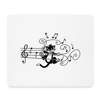 musicat - Mouse Pad (horizontal) - white - Front