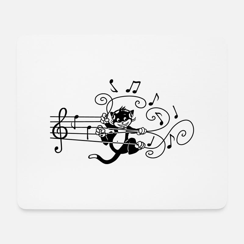 musicat - Tapis de souris (format paysage) - blanc