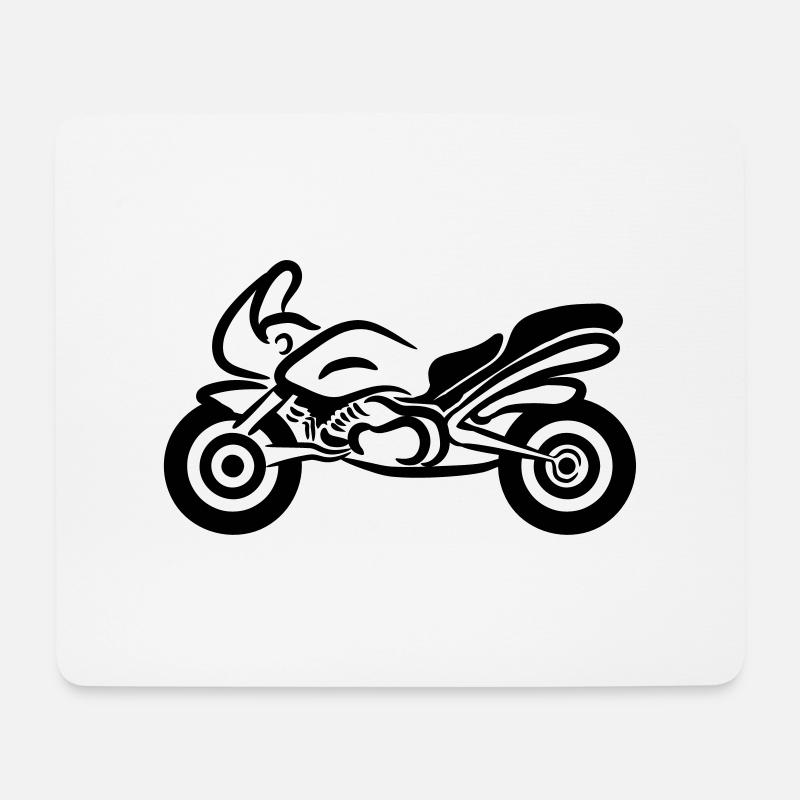 motorrad sport schnell - Mousepad (Querformat) - Weiß
