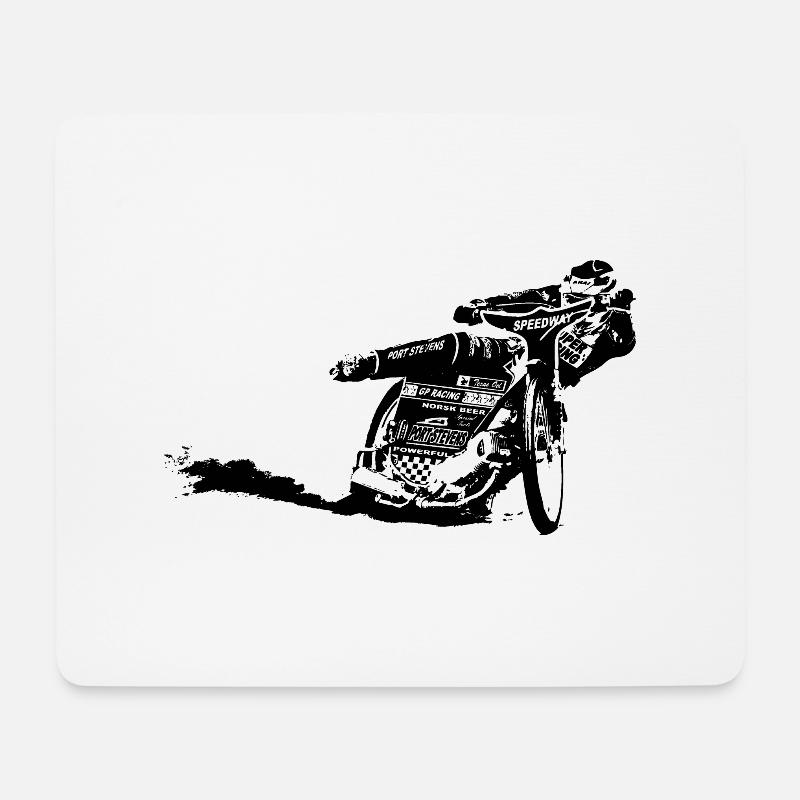 Speedway Driver - Mousepad (Querformat) - Weiß
