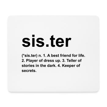 sister - Mouse Pad (horizontal) - white - Front