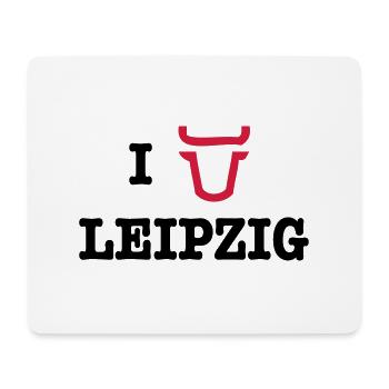I Love Leipzig - Tapis de souris (format paysage) - blanc - Devant