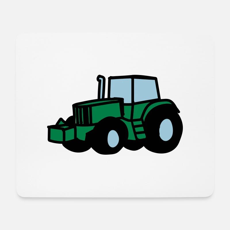 Traktor - Mousepad (Querformat) - Weiß