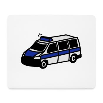 Polizeiwagen - Mousepad (Querformat) - Weiß - Vorne