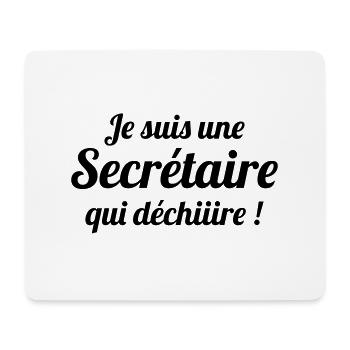 secrétaire / secrétariat / assistante / patron - Tapis de souris (format paysage) - blanc - Devant