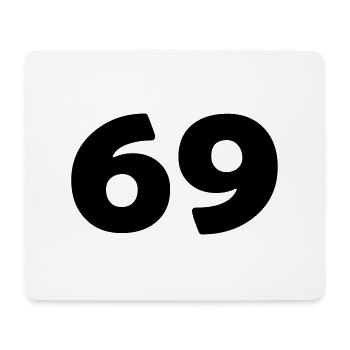 69 - Mousepad (Querformat) - Weiß - Vorne