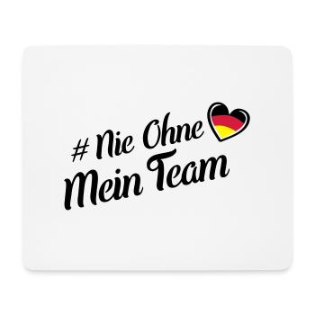 nie ohne team deutschland herz - Mousepad (Querformat) - Weiß - Vorne
